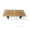 Banc de plate-forme en couleur en bois naturel